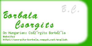 borbala csorgits business card